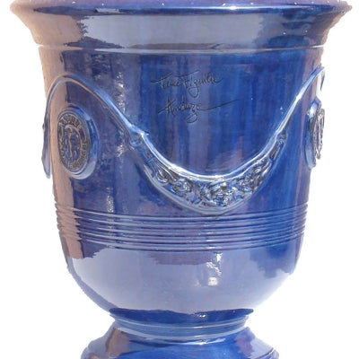 VASE ANDUZE EMAIL BLEU FONCE N°0