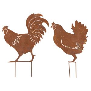 LOT DECOR POULE ET COQ